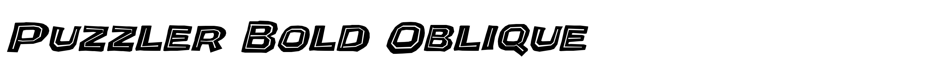 Puzzler Bold Oblique